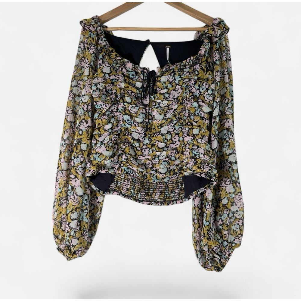NWT Free People Mabel Floral Blouse